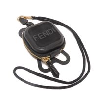 중고 FENDI 펜디 폰홀더 파우치 아이폰 메쉬 카프 러버 지퍼 넥 스트랩 2WAY 로고 블랙 스마트폰 액세서리
