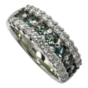 13号 アレキサンドライト 計0.50ct ダイヤモンド 計0.40ct リング・指輪 Pt900プラチナ 9.8g レディース 【中古】