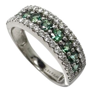 11号 アレキサンドライト 計0.66ct ダイヤモンド 計0.31ct リング・指輪 K18WGホワイトゴールド 4.0g レディース 【中古】