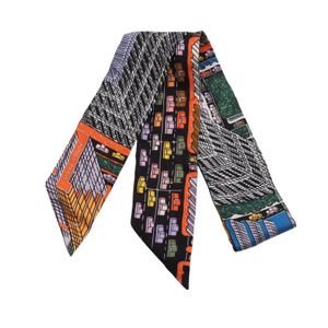[Used] Hermes HERMES Scarf Twilly PANTIN CITY Silk Twilly Women's Used A