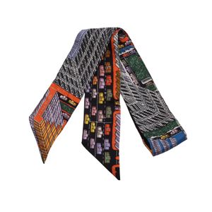[Used] Hermes HERMES Scarf Twilly PANTIN CITY Silk Twilly Women's Used A