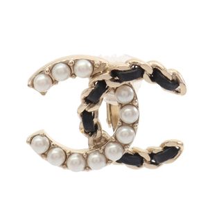 【中古】 シャネル CHANEL イヤリング ココマーク bk/ゴールド GP（ゴールドメッキ） レザー ココマーク イヤリング レディース Used A