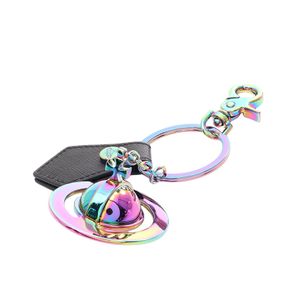 [Used] Vivienne Westwood Keychain 3D ORB IRIDESCENT Orb 8203011OUOM0014N401 Leather Keyring Unisex New