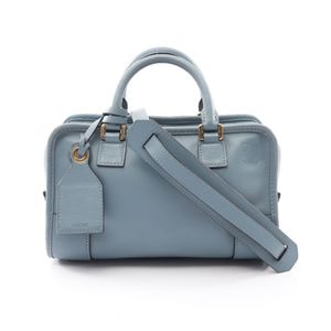 [Used] LOEWE Amazona 23 2-Way Handbag, Smoke Blue Leather, Women's, Used B
