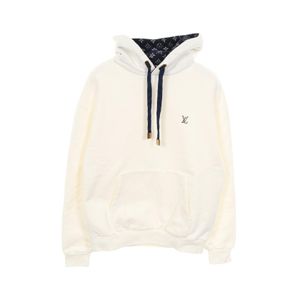 [중고] LOUIS VUITTON LV 라인스톤 로고 모노그램 라이닝 후드티 코튼 풀오버 후드티 남성용 Used A