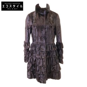 Fendi, excellent condition, FNE689, harako lambskin x mink fur coat, size 38 [Used]