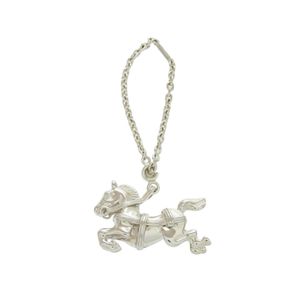 Excellent condition Hermes Cheval Horse Sterling Silver 925 Silver Charm Keychain 0280 [Used] HERMES