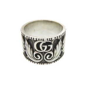グッチ ダブルG リーフモチーフ 551895-J8400 0811 シルバー925 19号 シルバー リング 指輪 0834【中古】GUCCI メンズ