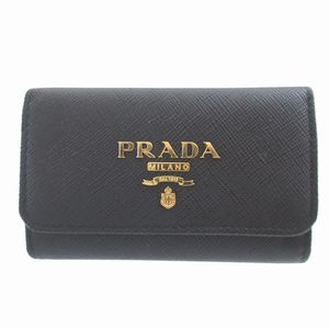 Like New Prada 1PG004 Saffiano Leather Black 4-Key Case 1123 [Used] PRADA