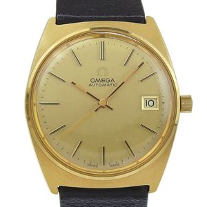 OMEGA OMEGA 손목시계 빈티지 스테인리스 스틸 금도금 자동식 아날로그 손목시계 골드 다이얼 남성용【중고】