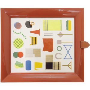 Unused Hermes Atrium So Hermes PM Wood/Taurillon Lily Colorado Interior Tray Red 1313 [Used] HERMES