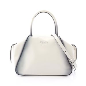【二手】Prada PRADA Supernova 小號兩用手提包 白色/海軍藍 皮革 Supernova 小號兩用單肩包 女士二手 A