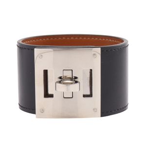 【中古】 エルメス HERMES ブレスレット ケリードッグ □R刻印 ステンレススチール レザー ブレスレット レディース Used A