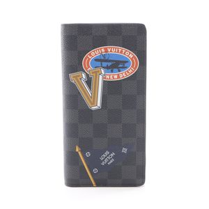 [중고] LOUIS VUITTON 장지갑 포르트포유 브라자 다미에 그라피트 LV 리그 N64438 기타 포르트포유 브라자 남성용 Used A