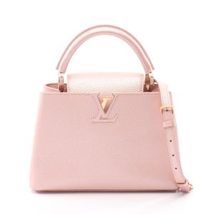 [중고] LOUIS VUITTON 카퓌신 BB 2WAY 손가방 M21103 메탈릭 핑크 레더 카퓌신 BB 여성용 Used A