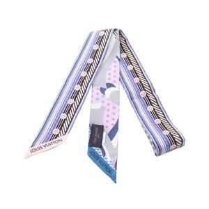 [Used] Louis Vuitton LOUIS VUITTON Scarf Bandeau BB Pop LV Blue M73866 Silk Bandeau Women's Used B