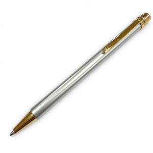 Excellent condition ▼ Cartier Santos de Cartier twist-action ballpoint pen, silver and gold, made in France, men's, writing function confirmed.