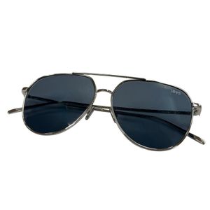 Excellent condition ▼ Berluti BL40010U New logo calligraphy double-bridge teardrop eyewear sunglasses silver lens: blue 59□13 150 Made in Italy Men's