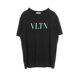 [Used] Valentino Short-Sleeve T-Shirt, VLTN Logo Print, Crew Neck, Cotton, Men's, Used A