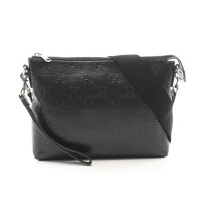 [สินค้ามือสอง] กุชชี่ GUCCI กระเป๋าสะพายไหล่ GG Embossed Medium Messenger Bag 696009 สีดำ หนัง GG Embossed Medium Messenger Bag สำหรับผู้ชาย