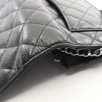 [중고] Chanel 샤넬 숄더백 마틀라세 A33814 블랙 캐비어 스킨(그레인드 카프) 마틀라세 체인 월렛 여성용 Used A