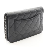 [중고] Chanel 샤넬 숄더백 마틀라세 A33814 블랙 캐비어 스킨(그레인드 카프) 마틀라세 체인 월렛 여성용 Used A