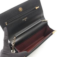 [중고] Chanel 샤넬 숄더백 마틀라세 AP0250 블랙 캐비어 스킨(그레인드 카프) 마틀라세 체인 월렛 여성용 Used A