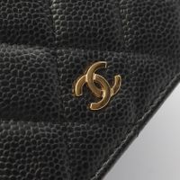 [중고] Chanel 샤넬 숄더백 마틀라세 AP0250 블랙 캐비어 스킨(그레인드 카프) 마틀라세 체인 월렛 여성용 Used A