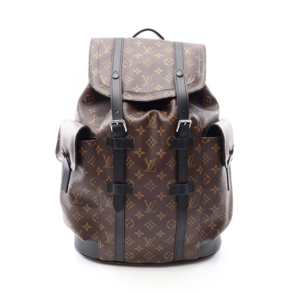 [중고] LOUIS VUITTON 크리스토퍼 MM 백팩 M43735 PVC 코팅 캔버스 레더 남성용 Used A