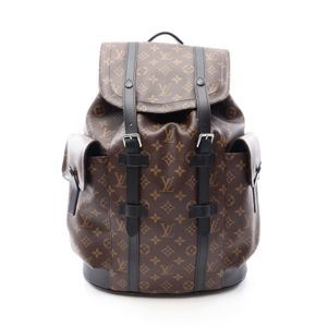 [중고] LOUIS VUITTON 크리스토퍼 MM 백팩 M43735 PVC 코팅 캔버스 레더 남성용 Used A
