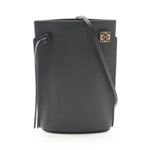 【중고】 LOEWE 숄더백 다이스 포켓 C630R12X01 블랙 레더 다이스 포켓 여성용 Used A