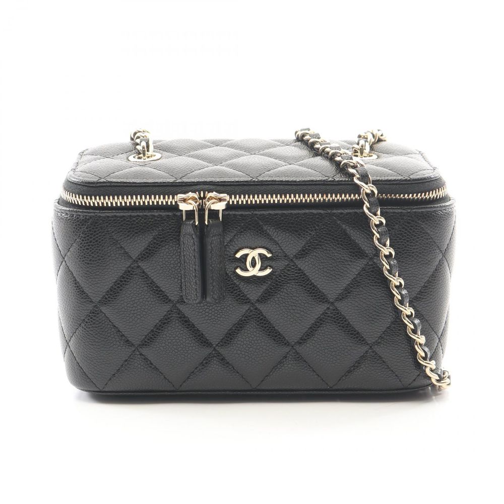 [중고] Chanel 샤넬 숄더백 마틀라세 스몰 배니티 AP1341 블랙 캐비어 스킨(그레인드 카프) 마틀라세 배니티 체인 숄더백