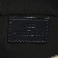 [중고] Dior 디올 웨이스트백 바디백 DIOR × PETER DOIG 새들백 아이보리/블랙/네이비 캔버스 레더 DIOR × PETER DOIG 새들 바디백