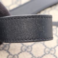 [중고] Gucci 구찌 숄더백 GG 수프림 388924 네이비 PVC 코팅 캔버스 레더 숄더백 여성용 Used B