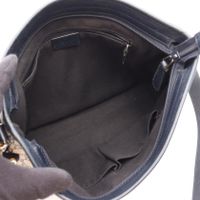[중고] Gucci 구찌 숄더백 GG 수프림 388924 네이비 PVC 코팅 캔버스 레더 숄더백 여성용 Used B
