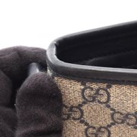 [중고] Gucci 구찌 숄더백 GG 수프림 388924 네이비 PVC 코팅 캔버스 레더 숄더백 여성용 Used B