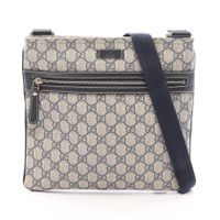 [중고] Gucci 구찌 숄더백 GG 수프림 295257 네이비 PVC 코팅 캔버스 레더 GG 플러스 메신저백 여성용 Used B