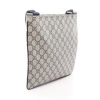 [중고] Gucci 구찌 숄더백 GG 수프림 295257 네이비 PVC 코팅 캔버스 레더 GG 플러스 메신저백 여성용 Used B