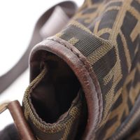 [중고] FENDI 숄더백 주카 7VA230 블랙/카키 캔버스 레더 숄더백 유니섹스 Used B