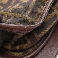 [중고] FENDI 숄더백 주카 7VA230 블랙/카키 캔버스 레더 숄더백 유니섹스 Used B