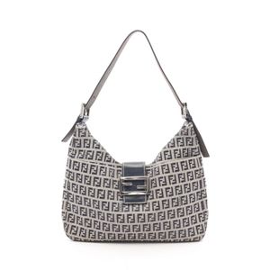 [중고] FENDI 숄더백 주키노 네이비 캔버스 레더 숄더백 여성용 Used B