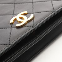 [중고] Chanel 샤넬 숄더백 마틀라세 풀 플랩 푸시락 블랙 램스킨 마틀라세 푸시락 체인 숄더백