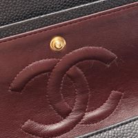 [중고] Chanel 샤넬 숄더백 마틀라세 W플랩 블랙 캐비어 스킨(그레인드 카프) 마틀라세 더블 플랩 체인 숄더백