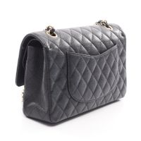 [중고] Chanel 샤넬 숄더백 마틀라세 W플랩 블랙 캐비어 스킨(그레인드 카프) 마틀라세 더블 플랩 체인 숄더백