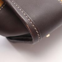 【중고】 LOEWE 아마조나 28 손가방 캐멀/다크 브라운 스웨이드 레더 아마조나 28 여성용 Used B