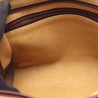 【중고】 LOEWE 아마조나 28 손가방 캐멀/다크 브라운 스웨이드 레더 아마조나 28 여성용 Used B