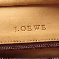 【중고】 LOEWE 아마조나 28 손가방 캐멀/다크 브라운 스웨이드 레더 아마조나 28 여성용 Used B