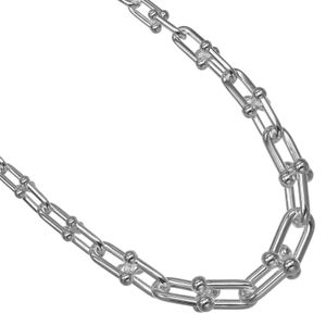 Tiffany & Co. Hardware Graduated Link Necklace, Sterling Silver 925, Approx. 105g, Women's [Used]