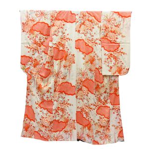 中長款振袖和服，純絲綢（不含金銀線）[二手]