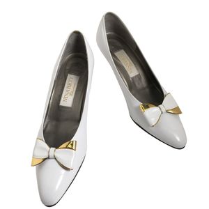 니나리치 리본 펌프스 23.5cm 펌프스
 NINA RICCI 화이트【중고】